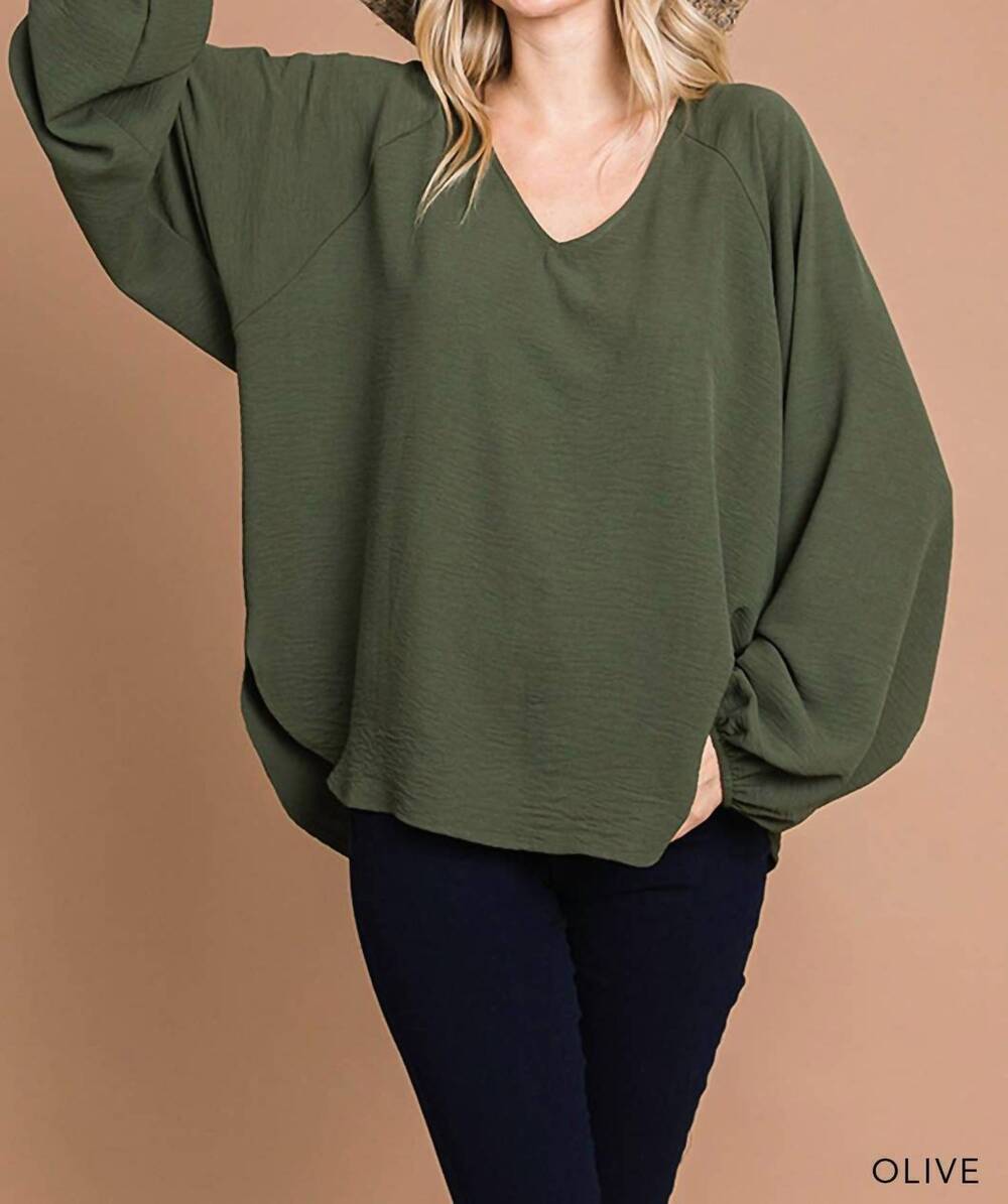 NEW COTTON BLEU women's hayden top - plus in olive